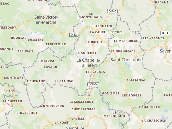 Plan de La Chapelle-Taillefert