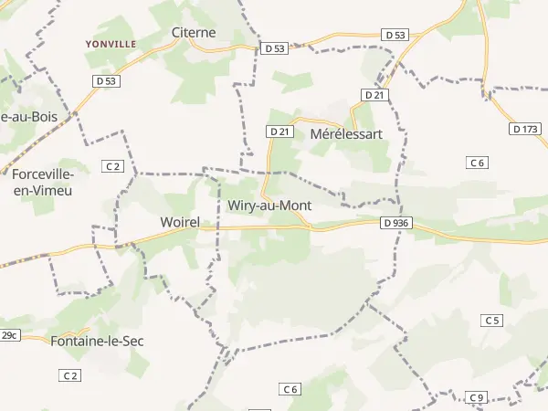 Plan de Wiry-au-Mont