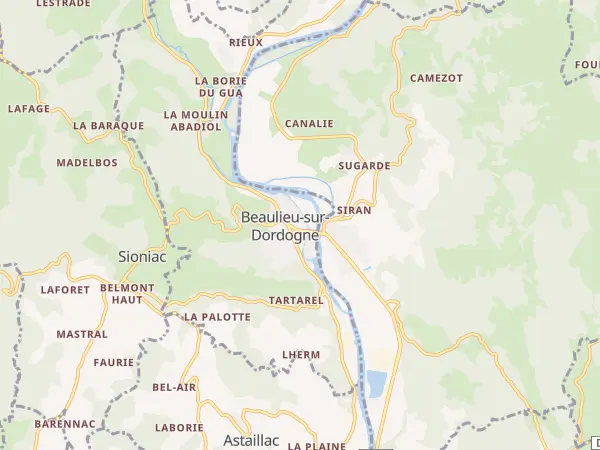 Plan de Beaulieu-sur-Dordogne