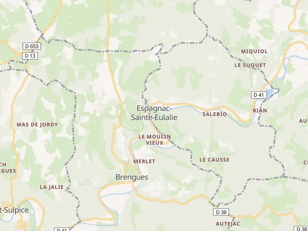 Plan de Espagnac-Sainte-Eulalie