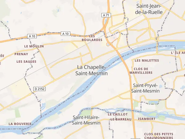 Plan de La Chapelle-Saint-Mesmin