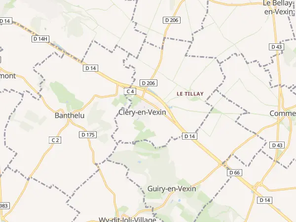 Plan de Cléry-en-Vexin