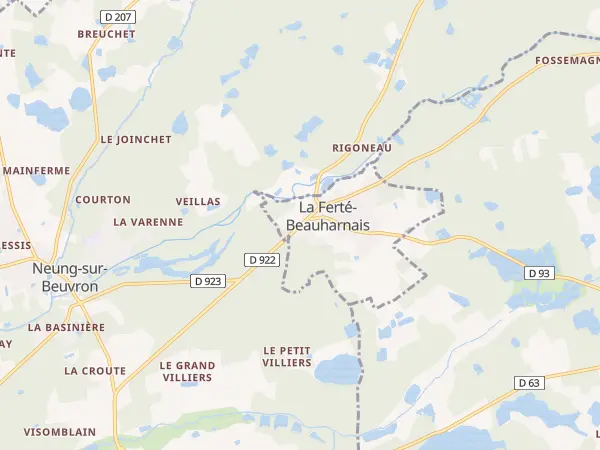Plan de La Ferté-Beauharnais