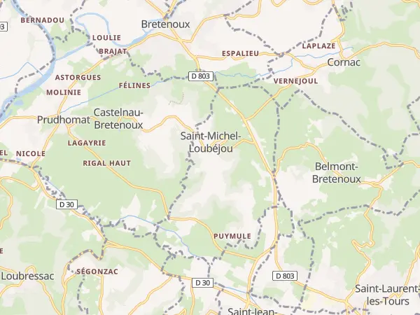 Plan de Saint-Michel-Loubéjou