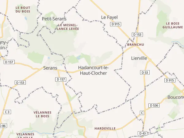 Plan de Hadancourt-le-Haut-Clocher