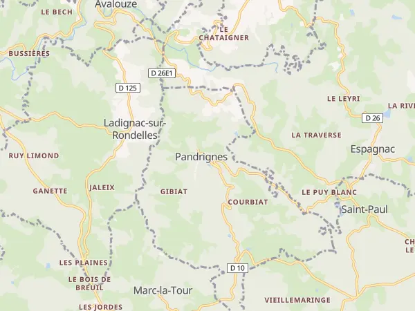 Plan de Pandrignes
