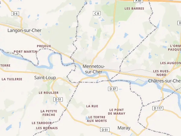Plan de Mennetou-sur-Cher