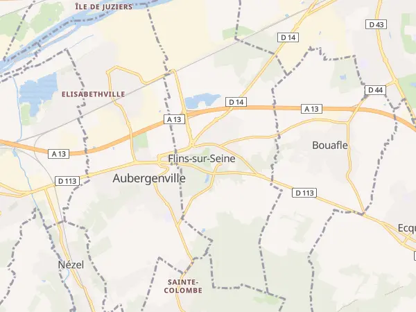 Plan de Flins-sur-Seine
