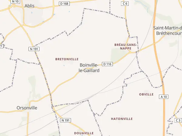 Plan de Boinville-le-Gaillard