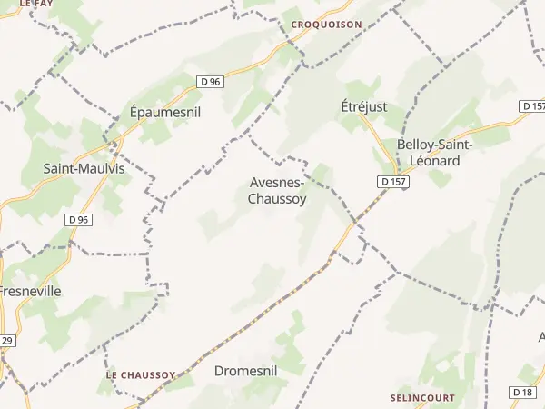 Plan de Avesnes-Chaussoy