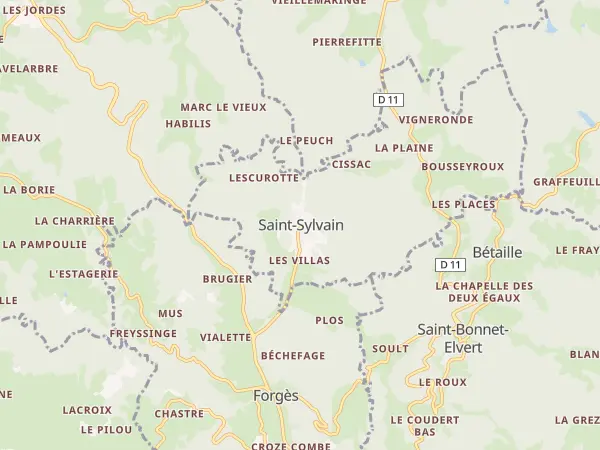 Plan de Saint-Sylvain