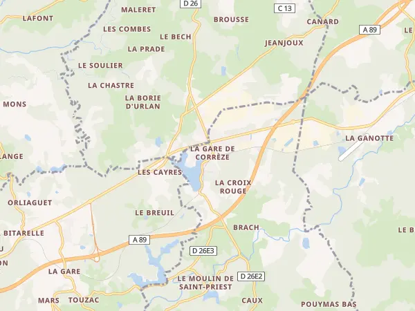 Plan de Saint-Priest-de-Gimel