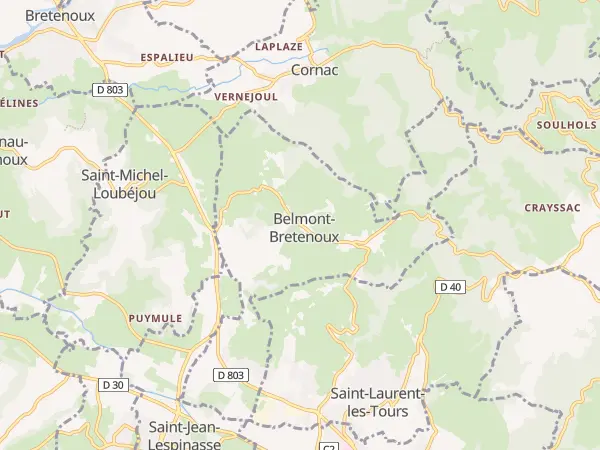 Plan de Belmont-Bretenoux