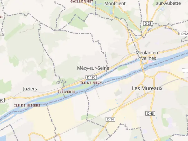 Plan de Mézy-sur-Seine