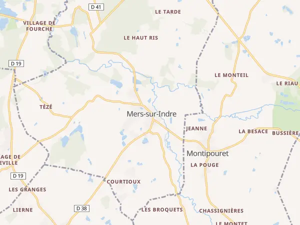 Plan de Mers-sur-Indre