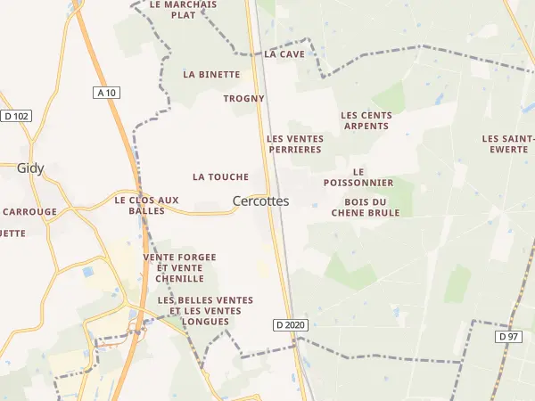 Plan de Cercottes