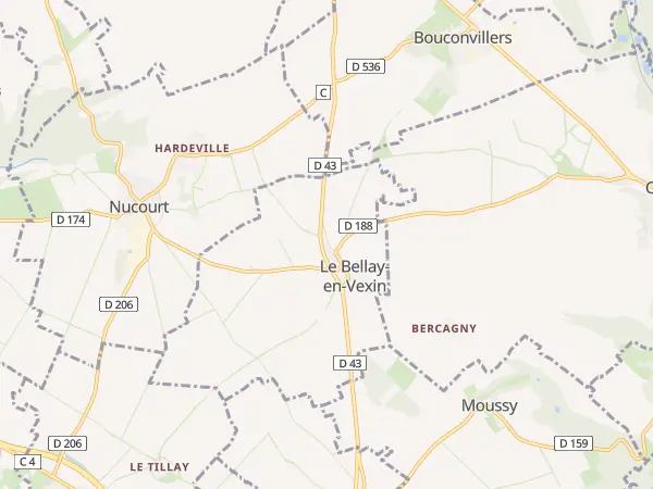 Plan du Bellay-en-Vexin