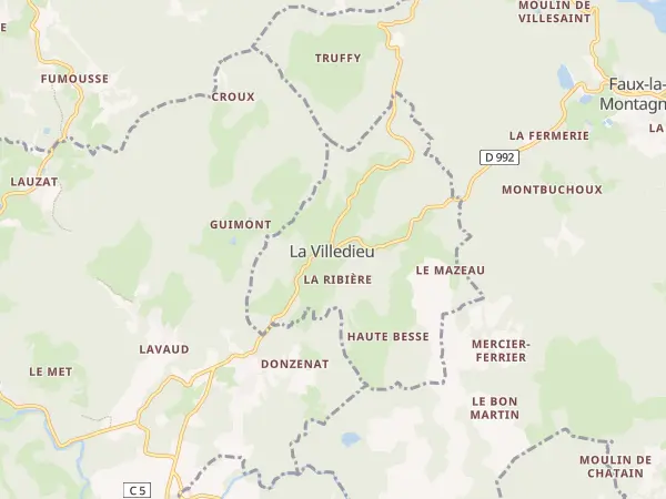 Plan de La Villedieu
