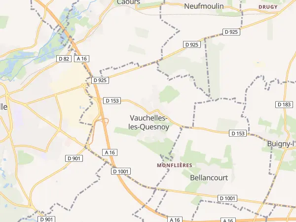 Plan de Vauchelles-les-Quesnoy