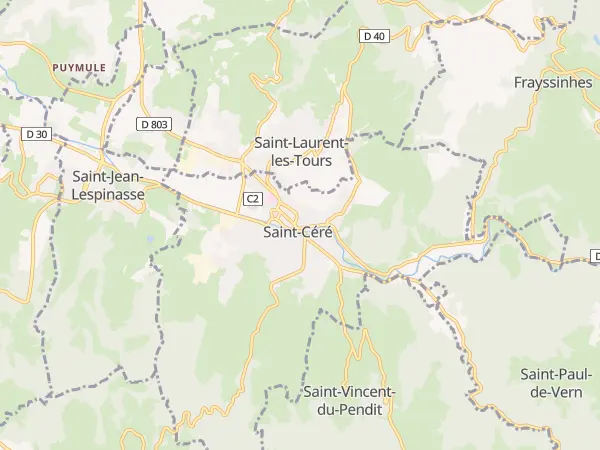 Plan de Saint-Céré