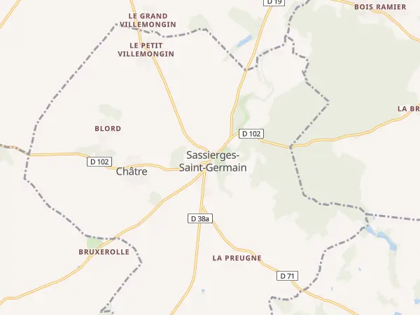 Plan de Sassierges-Saint-Germain