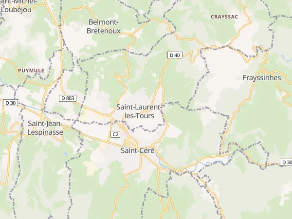 Plan de Saint-Laurent-les-Tours