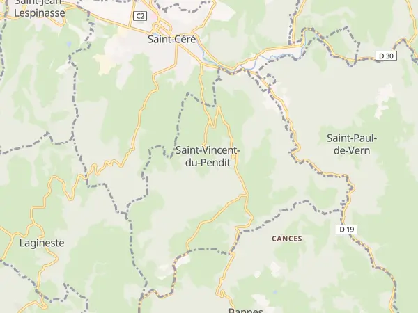 Plan de Saint-Vincent-du-Pendit