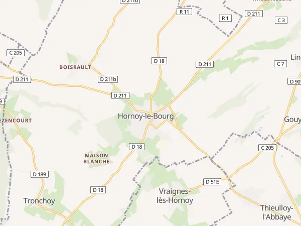 Plan de Hornoy-le-Bourg