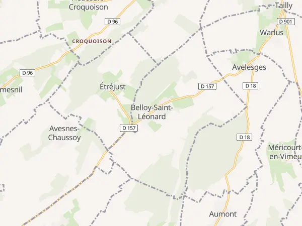 Plan de Belloy-Saint-Léonard