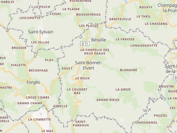 Plan de Saint-Bonnet-Elvert