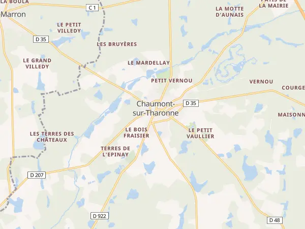 Plan de Chaumont-sur-Tharonne