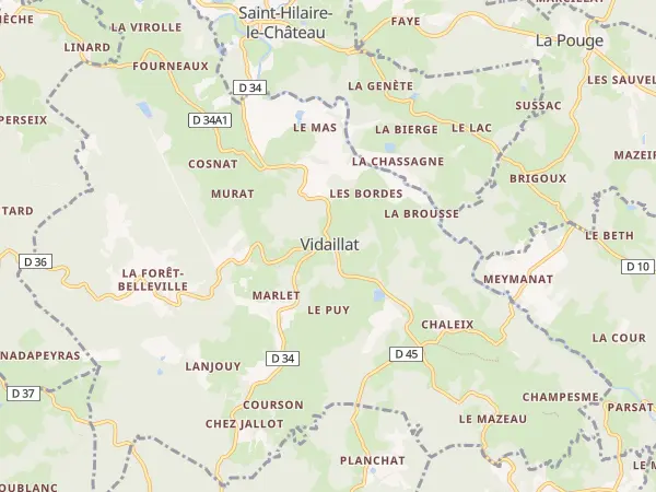 Plan de Vidaillat