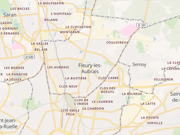 Plan de Fleury-les-Aubrais