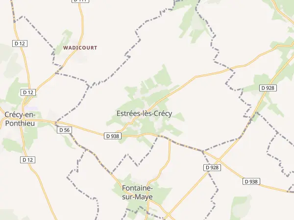 Plan de Estrées-lès-Crécy