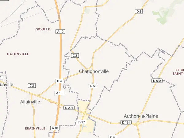 Plan de Chatignonville