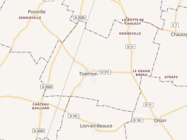 Plan de Tivernon