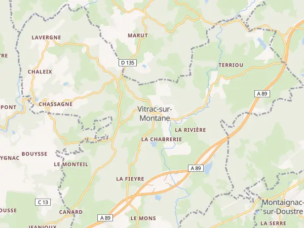 Plan de Vitrac-sur-Montane