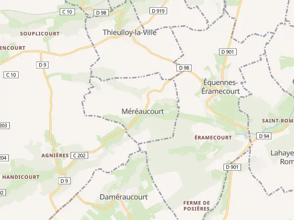 Plan de Méréaucourt