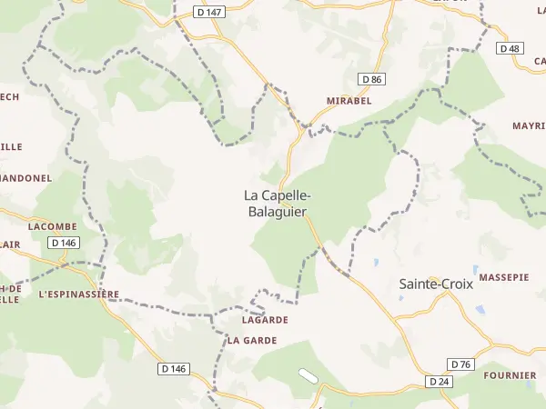 Plan de La Capelle-Balaguier