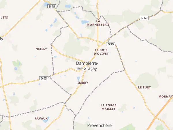 Plan de Dampierre-en-Graçay