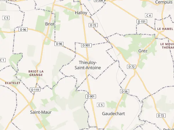 Plan de Thieuloy-Saint-Antoine