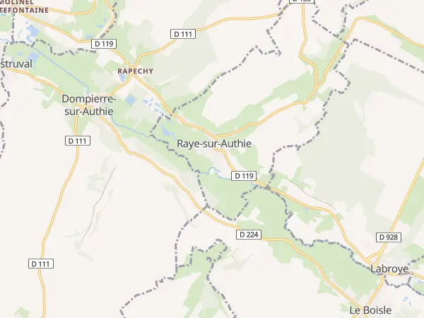Plan de Raye-sur-Authie