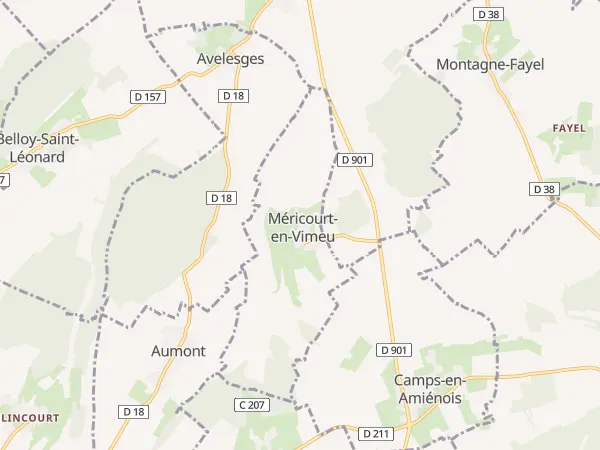 Plan de Méricourt-en-Vimeu