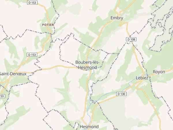 Plan de Boubers-lès-Hesmond