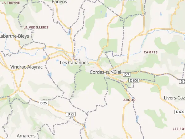 Plan de Cordes-sur-Ciel