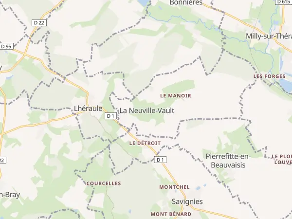 Plan de La Neuville-Vault