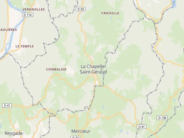 Plan de La Chapelle-Saint-Géraud