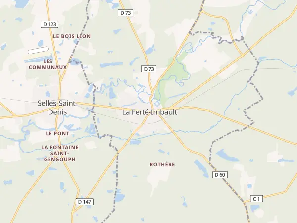 Plan de La Ferté-Imbault