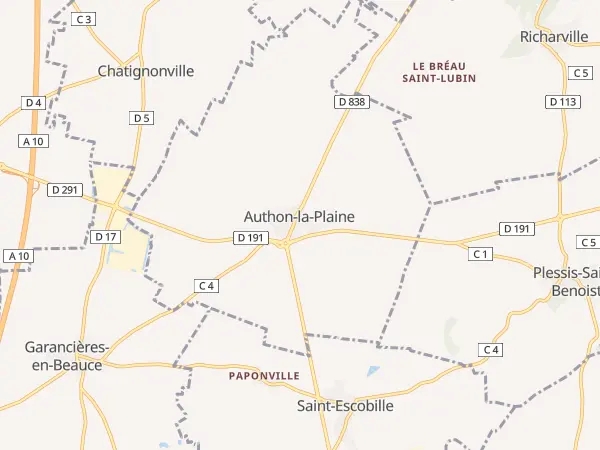 Plan de Authon-la-Plaine