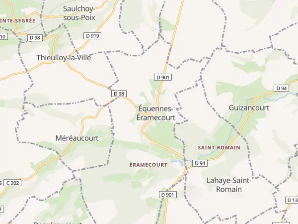 Plan de Équennes-Éramecourt